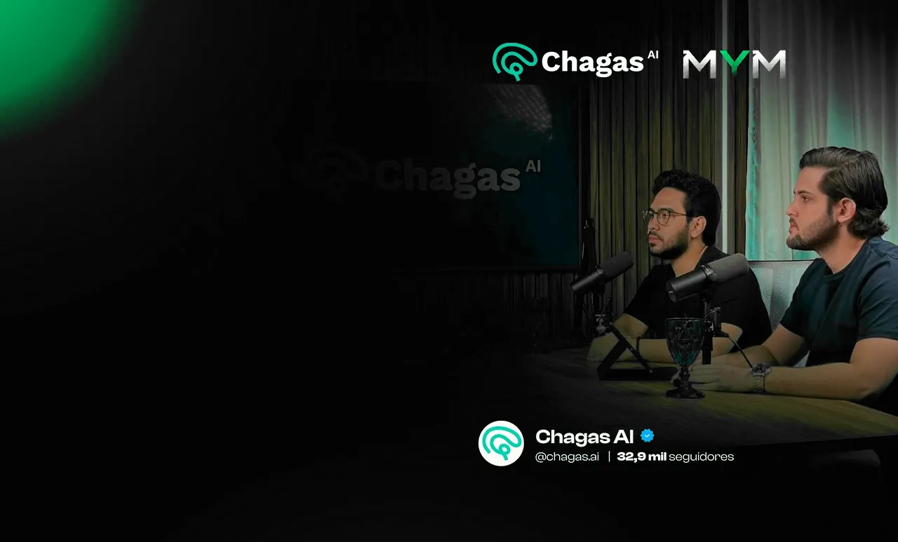 Fundadores do Chagas AI em estúdio